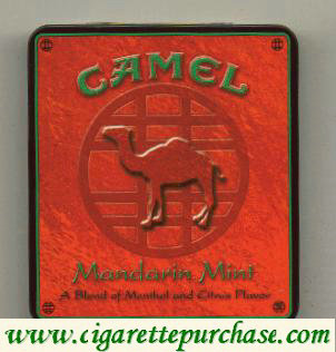 Camel Exotic Blends Mandarin Mint cigarettes metal box
